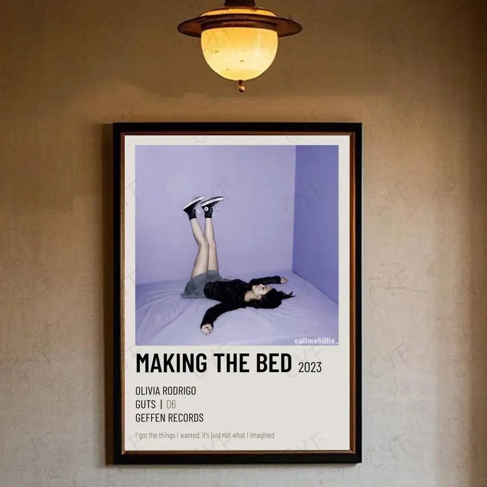 Singer O-Olivia R-Rodrigo Album Poster Wall Art Painting For Home Room Decoration Bedroom Wall Decor Canvases Waterproof Posters