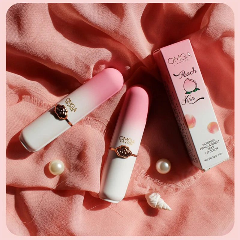 Peach Color Change Lipstick Non-Stick Cup Jelly Lipstick Moisturizing Moisturizing Color Change Lip Balm Warm Change Lip Balm