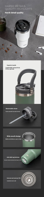 Tyeso Stainless Steel Coffee Cup Cold And Hot Double-layer Insulated Cup Tumbler Thermo Water Bottle Car Travel Mug Vacuum Cup