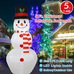 Christmas Inflatable Decorations - Branch Snowman, Santa Claus, Gingerbread Man, Gift Bag Snowman LED Light Lawn Decorations