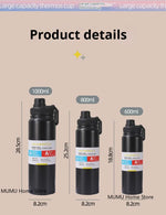 600/800/1000ML Outdoor Thermos Water Bottle Stainless Steel Insulated Cup Keeps Cold and Heat Thermal Mug Travel Vacuum Flasks
