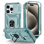 Case For iPhone 17 16 16e 15 14 13 12 11 Pro Max Plus Mini XS XR 8 Plus 8 7 SE Heavy Duty with Camera 360 Degree Kickstand Cover