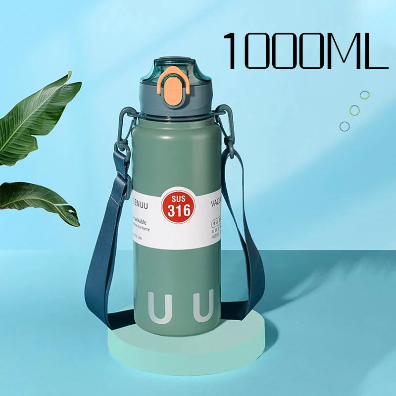 Stainless Steel Thermo Bottle Thermal Water Bottle Large Capacity Tumbler Portable Cold Hot Drinks Thermos Cup Fitness Cold Hot