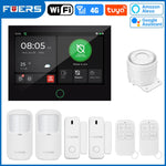 FUERS 7 Inch TFT Screen 4G Tuya Smart Home Security Alarm System G70 GSM WiFi Wireless Home Burglar Security Alarm System