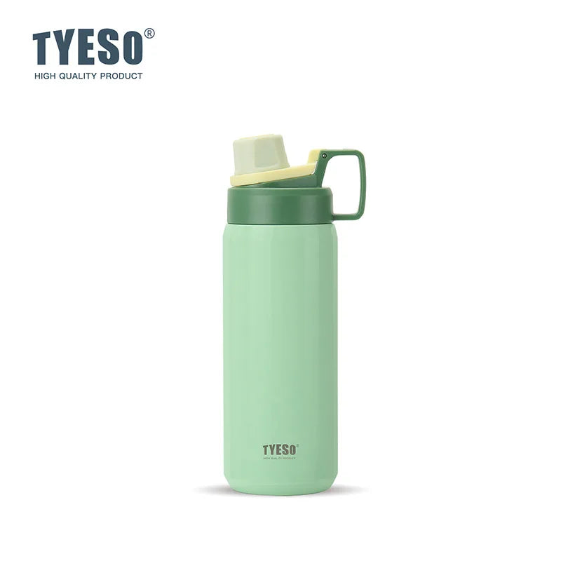 Tyeso Stainless Steel Sports Water Bottle Insulated Leak-Proof Portable Fitness Flask for Outdoor Workouts Travel Vacuum Flasks