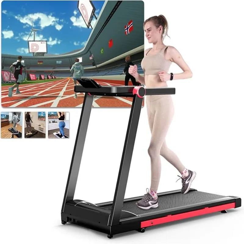 Superun Raceable Treadmill for Home, Walk Treadmill with 6% Incline 158 kg Weight Capacity