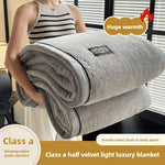 Plush Warm Winter Blanket A Grade Coral Fleece Flannel Soft Thick Bed Blankets for Sofa Single Double Couple Furry Bedspread