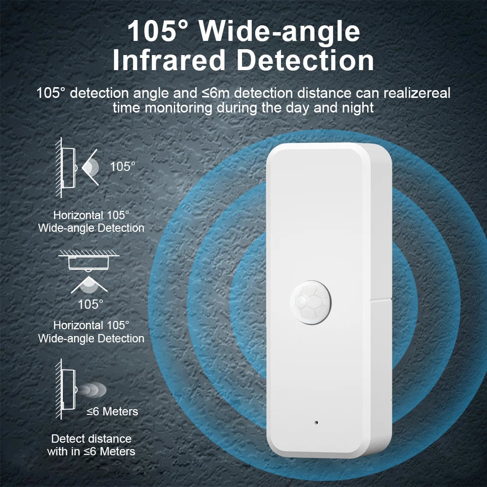 Tuya WiFi/Zigbee PIR Motion Sensor Smart Home Human Body Infrared Detector Security Smart Life Works With Alexa Google Home