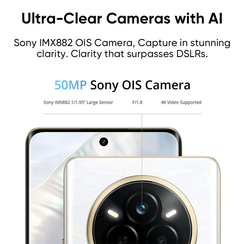 Global Version Realme 14 Pro 5g Smartphone 5g Processor Dimensity 7300 Energy Chipset Sony Imx882 Camera with Ois Screen