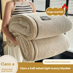 Plush Warm Winter Blanket A Grade Coral Fleece Flannel Soft Thick Bed Blankets for Sofa Single Double Couple Furry Bedspread