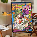 Anime J-JoJo Bizarre Adventure Poster Sticky Wall Art Printing Waterproof Home Living Bed Room Bar Aesthetic Decor