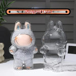Transparent Protective Cover for Labubu Monster Toy Elf Doll Cover Storage Box Cute Elf Plushie Display Cover for Party Dolls