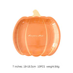 Halloween Thanksgiving Disposable Tableware White Paper Plates Halloween Pumpkin Party Supplies Birthday Party Decor