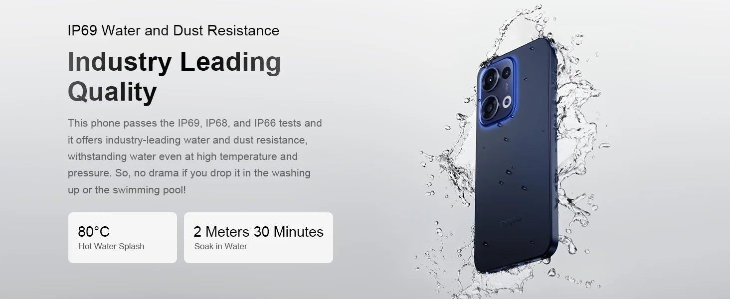 OPPO Reno13 5G 12+256GB, AI Smartphone Android Without Contract, Mobile Phone, Dimensity 8350 5G, 120Hz 6.59 Inch AMOLED Screen, 50MP AI Main Camera, SUPERVOOC 80W, 5600mAh Battery, IP69, 4K Video