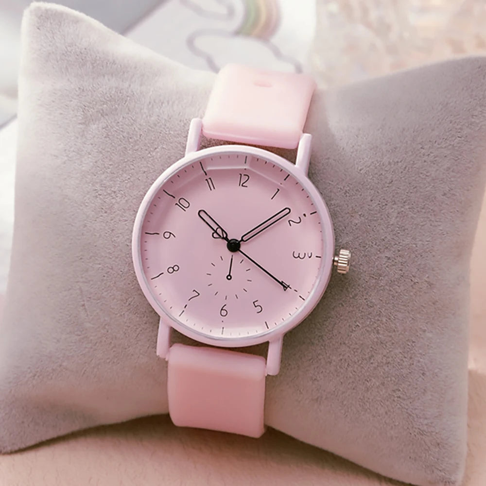 Pink Digital Simple Women Dresses Brand Watches Fashion 2023 New Casual Silicone Strap Ladies Quartz Watche Gift Clock