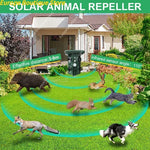 High Effective Solar Powered Ultrasonic Animal Repeller with PIR Motion Sensor for Outdoor Garden Deterrent