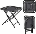 Homfa Folding Sun Lounger Set with Table