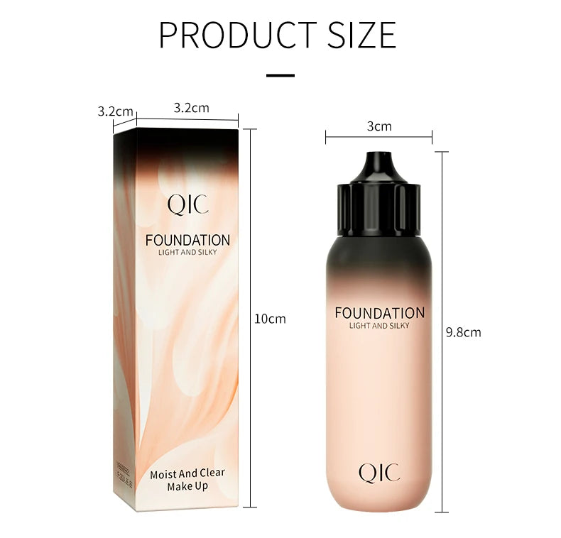 30ml Liquid Foundation Cream Waterproof Oil-control Cover Acne Base Cream Makeup Moisturize Matte Concealer Cosmetic