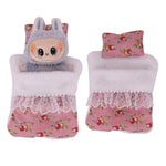15-17CM Labubu Accessories Sleeping Bag Bed Cute Comfortable Floral Print Sleep Tool Indie Pop&Labubu Accessories Beautiful Toys
