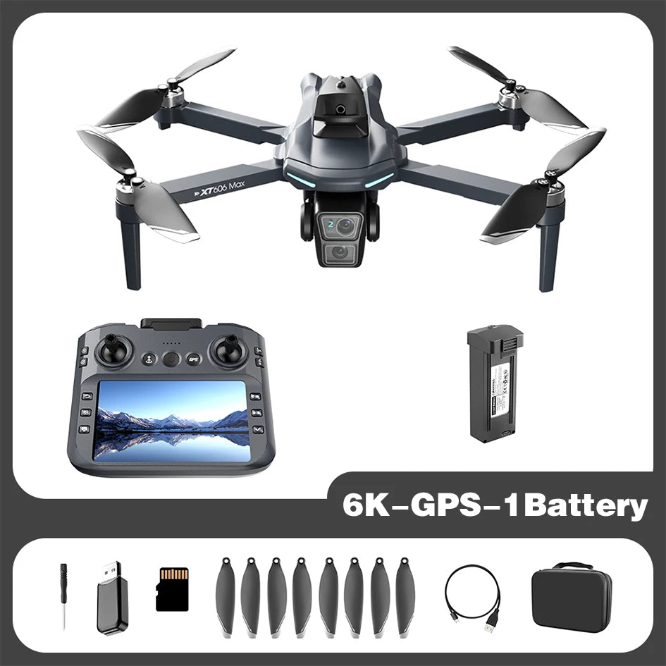 XIAOMI NEW XT606 GPS Drone 8K HD Professional dual camera 5G WIFI FPV Obstacle Avoidance Brushless RC Quadcopter Dron toy MIJIA