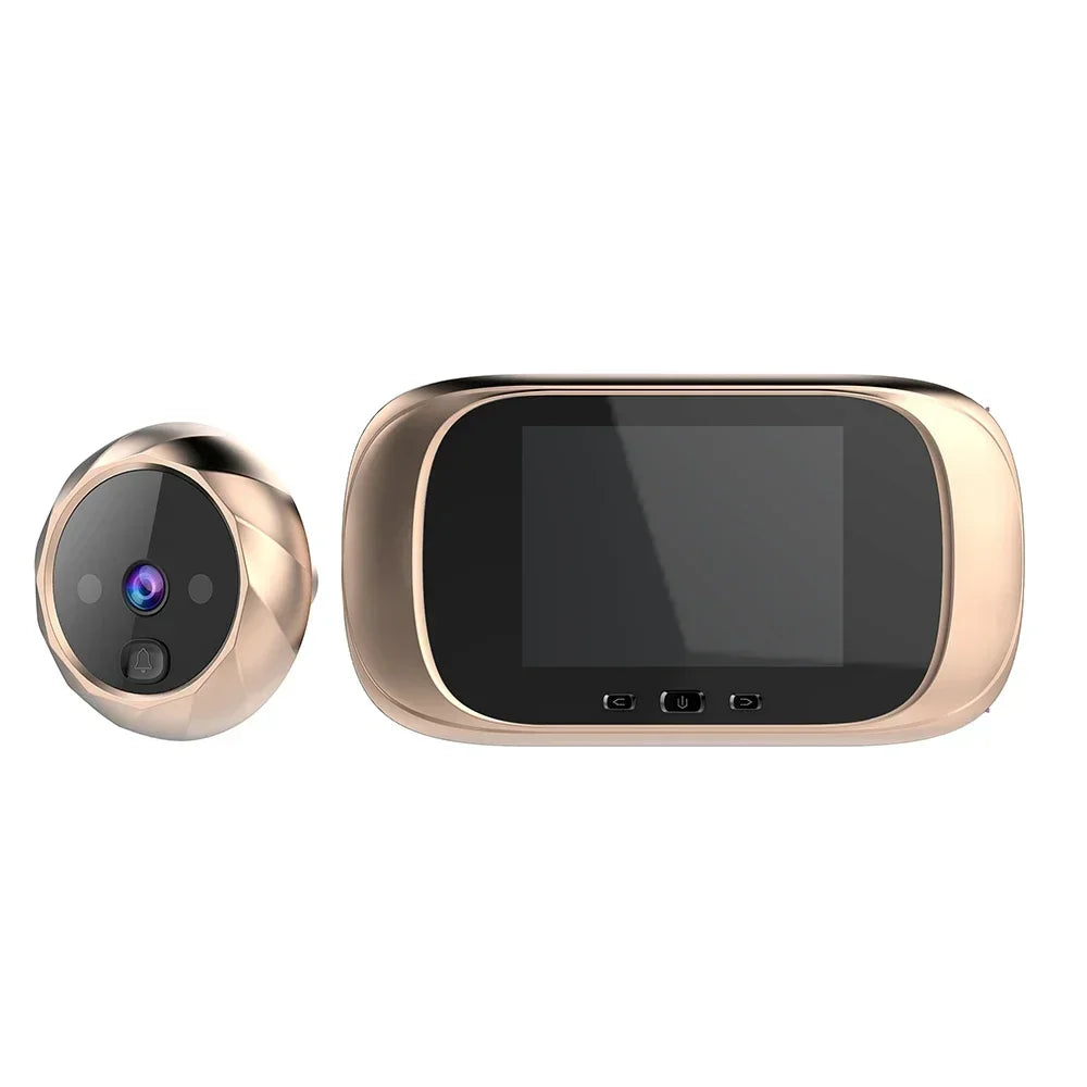 2.8-inch Video Doorbell LCD Screen Digital Doorbell Monitor with Surveillance Camera Display Outdoor Motion Detection Eye