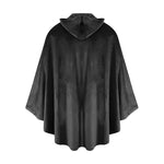 Men's Velvet Cloak with Hood, Renaissance Medieval Hooded Cloak for Women, Halloween Hood Cape with Metal Loop Clasp