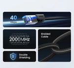 UGREEN CAT8 Ethernet Cable 40Gbps 2000MHz CAT 8 Networking Cotton Braided Internet Lan Cord for PC Laptop PS5 4 RJ45 Cable