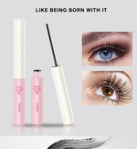 Silk Fiber Curling Mascara, Ultra-Fine Brush, Lengthening & Volumizing, Waterproof, Smudge-Proof, Long-Lasting, Unisex, Eye Safe