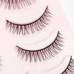 DINGSEN Fake Eyelash Anime Lashes 5 Pairs Little Devil Eyelashes Natural Daily Makeup Manga Eyelashes Clear Band Eyelashes