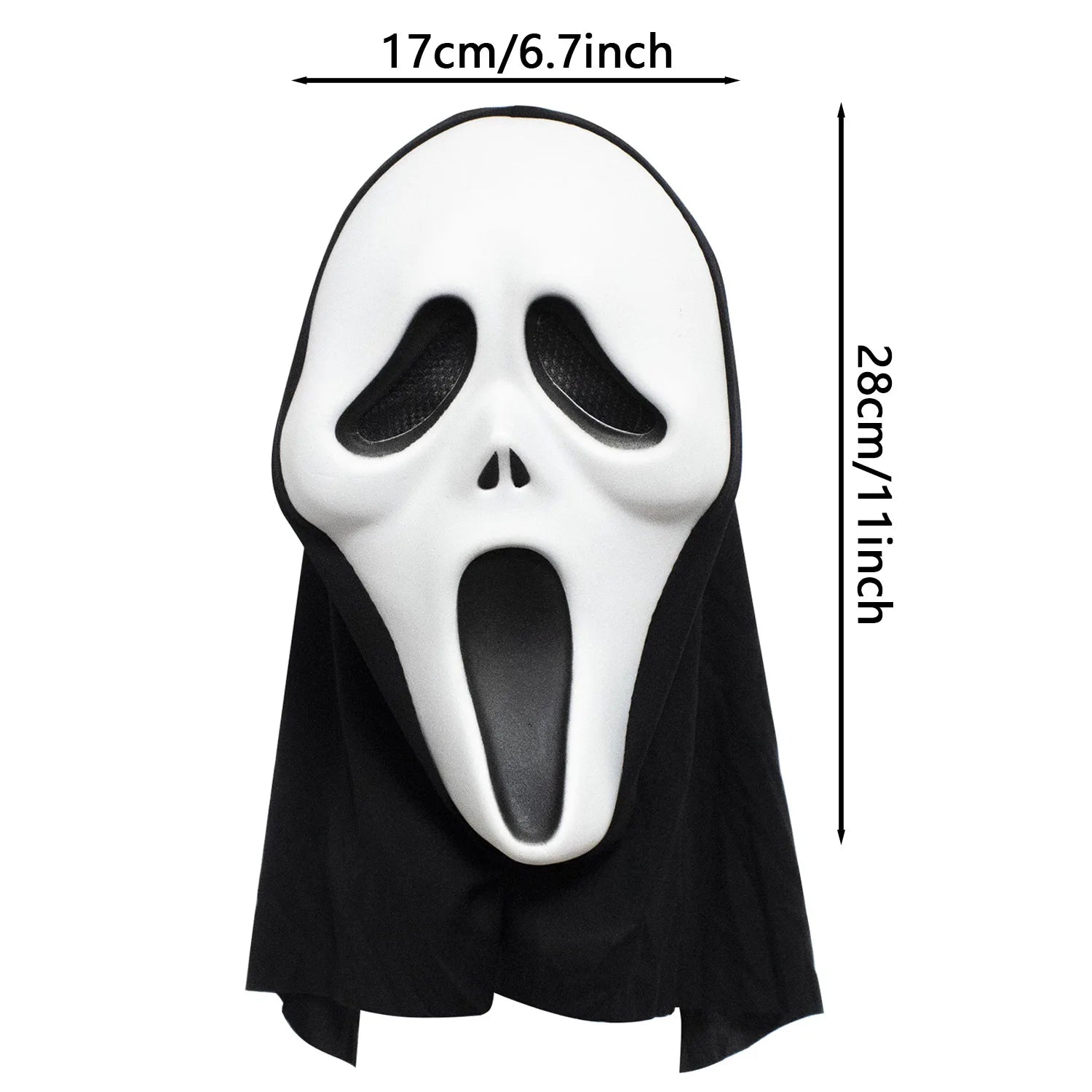 Halloween Scream Ghost Eva Horror Mask Cosplay Party Ball EVA Mask Suit Props Death God Costume Festival Celebration Costume