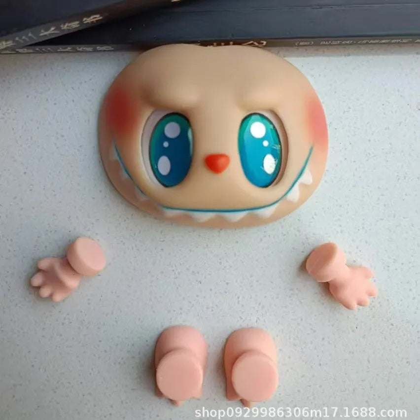 Hot Sell Labubu Plush Doll Parts Vinyl Doll Accesseries Pvc Face Changing Parts Hands Feet Replacement Supplies Diy Gifts