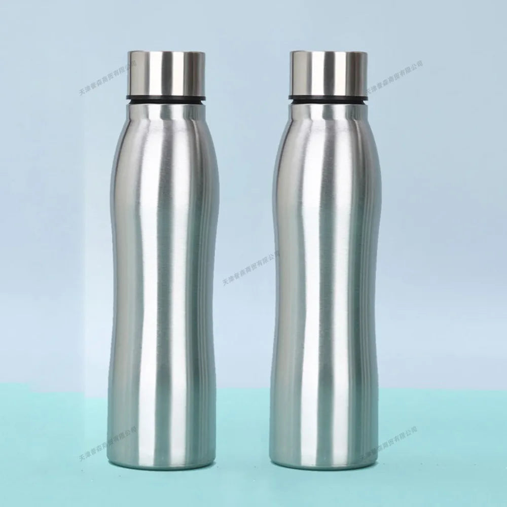 1/2/3Pcs 1000ml Stainless Steel Sport Water Bottles Single-layer Rugged Water Cup Metal Flask Drinkware for Camping Sports Gym