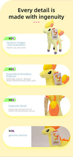Pokemon Ponyta Stuffed Toys Cartoon&Cute Plush Doll Festival Gifts Throw Pillow Birthday Gift For Kids Friends Boy