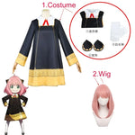 Halloween  X Familie Anya Vervalser Cosplay Kostuum Anime Cosplay   Volwassen Kleding Inclusief Sokken Duivel Hoorn Hoofddeksels