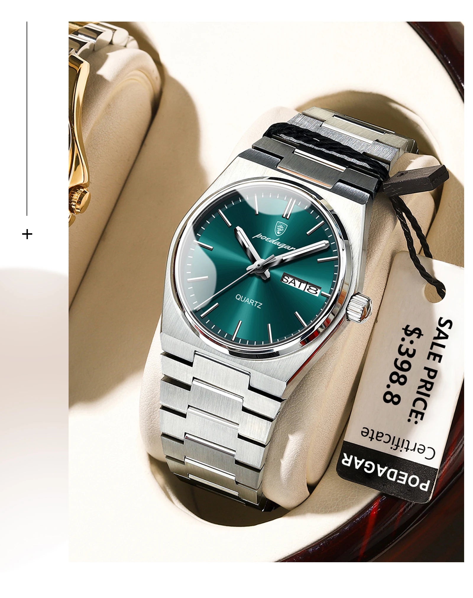 POEDAGAR Luxury Woman Watch Waterproof Luminous Fashion Quartz Ladies Wristwatch Date Week Stainless Steel Women's Watches Reloj