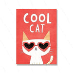 Tiger Lion Frog Bear Cat Balloon Funny Animals Posters Prints Wall Art Canvas Neutral Nursery Pictures for Baby Kids Room Decor