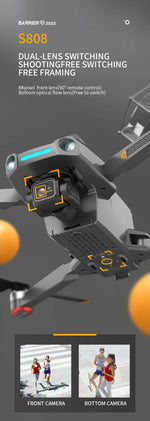 S808 PRO Drone 5G GPS Professional 8K Dual Camera 3-axis Anti-Shake Gimbal Obstacle Avoidance Wifi FPV Brushless Drone