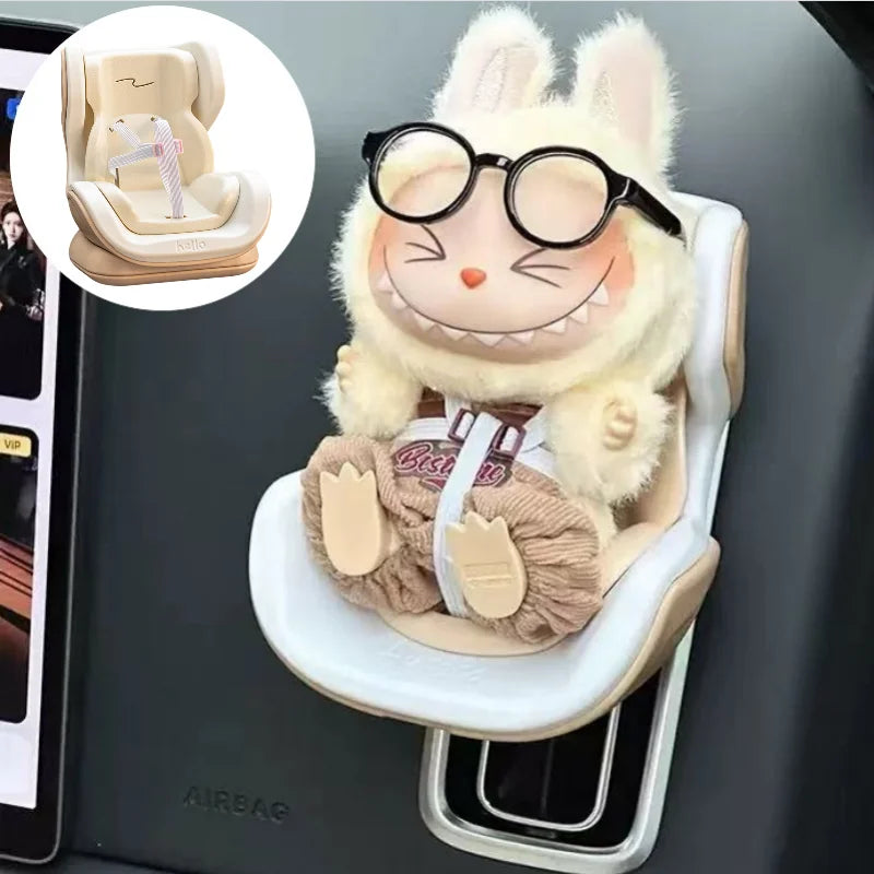 Doll Accessory For Labubu Plush Doll Car Accessory Compatible Car Air Conditioning Vent Cute Car Decoration Hanging Ornament