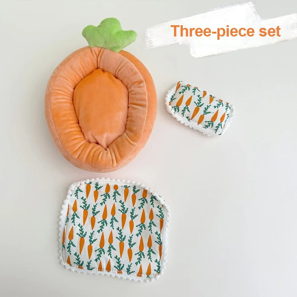 Doll Bed Sleeping Bag For 17cm Ropa Labubu Plush Toy & Accessories Cute Set Home Warmth Girl Gift