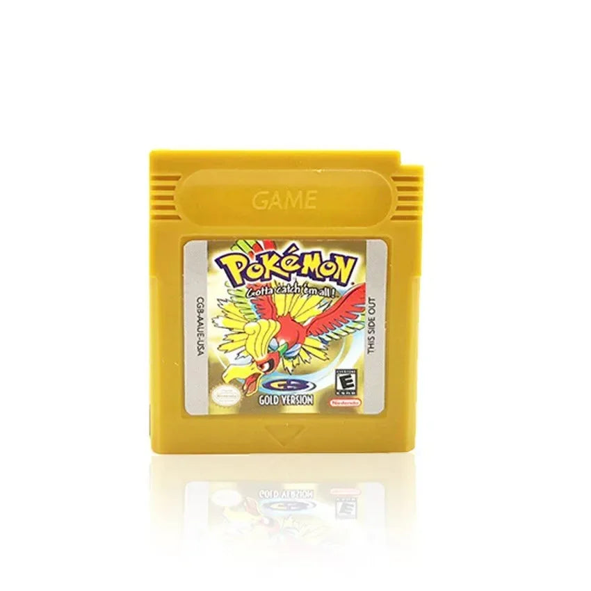GBC Pokémon Game Cartridges – Red, Yellow, Blue, Crystal, Gold, Silver, Soul Crystal, Orange | 16-Bit Video Game Console Card & Gift Toy