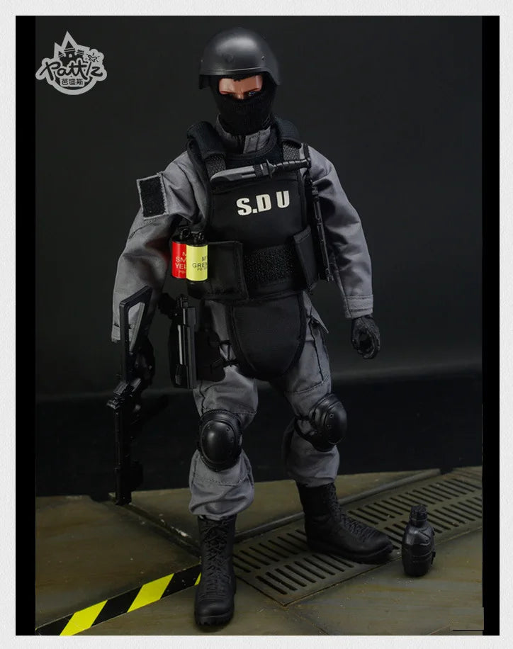 1/6 Action Figure Military Army 30cm Combat Swat Police Soldier With Gun Forces Model Toys
