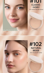 BEAUTY GLAZED Oil Control Matte Face Powder Long Lasting Flawless Setting Powder Face Makeup With Mirror