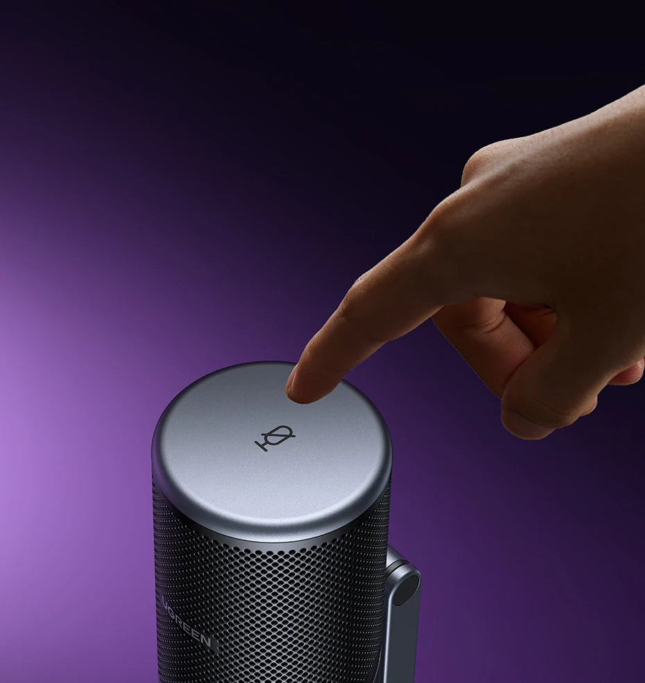 UGREEN USB Microphone with RGB Modes Professional Condenser Mic for PC Mac Gaming Karaoke Recording Streaming Podcasting