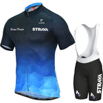 STRAVA Style Men's Summer Cycling Clothing Set