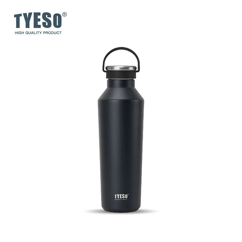 Tyeso Stainless Steel Vacuum Insulated Water Bottle Portable Durable  Leak-Proof for Outdoor Sports Matte Finish Carry Handle