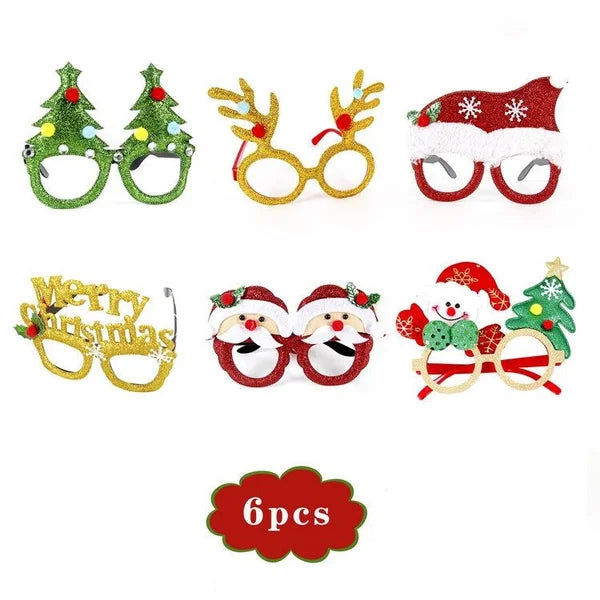 Christmas Glasses Party Glasses Christmas Novelty Glasses Party Accessories Fun Glasses Christmas Decorations Holiday Gifts