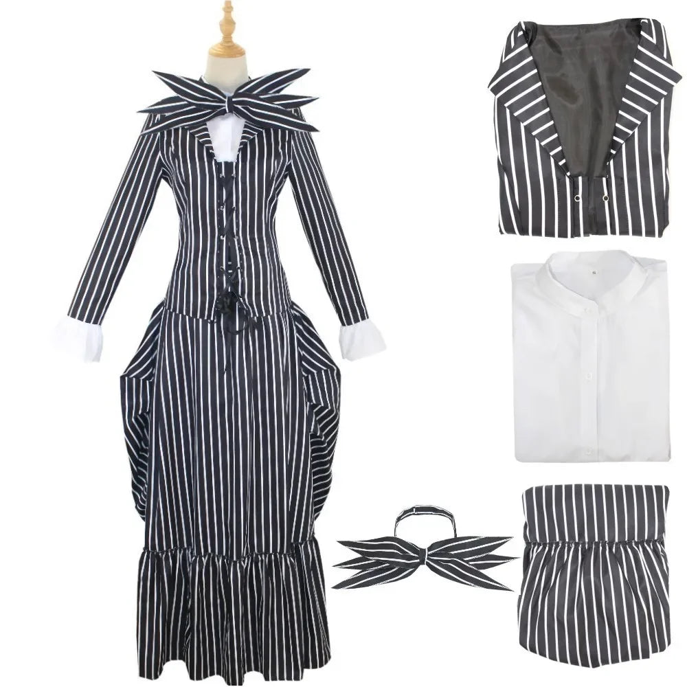 Anime Jack Skellington Cosplay Costume for Adult The Nightmare Before Christmas Jack Uniform Clothes Suit Halloween Costumes