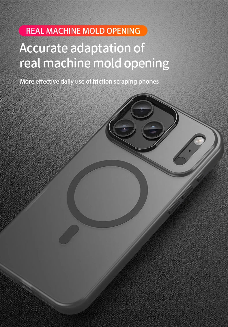 Shockproof Matte Transparent Case For Magsafe Case For iPhone 17 Pro Max 17 Air 17 Pro 17 Wireless Charge TPU Soft Cover Funda