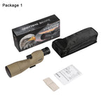 HD 25-75x60 Spotting Scope for Target Shooting with Carrying Pouch BAK4 Monocular Telescope FMC Lens for Hunting Birdwatching