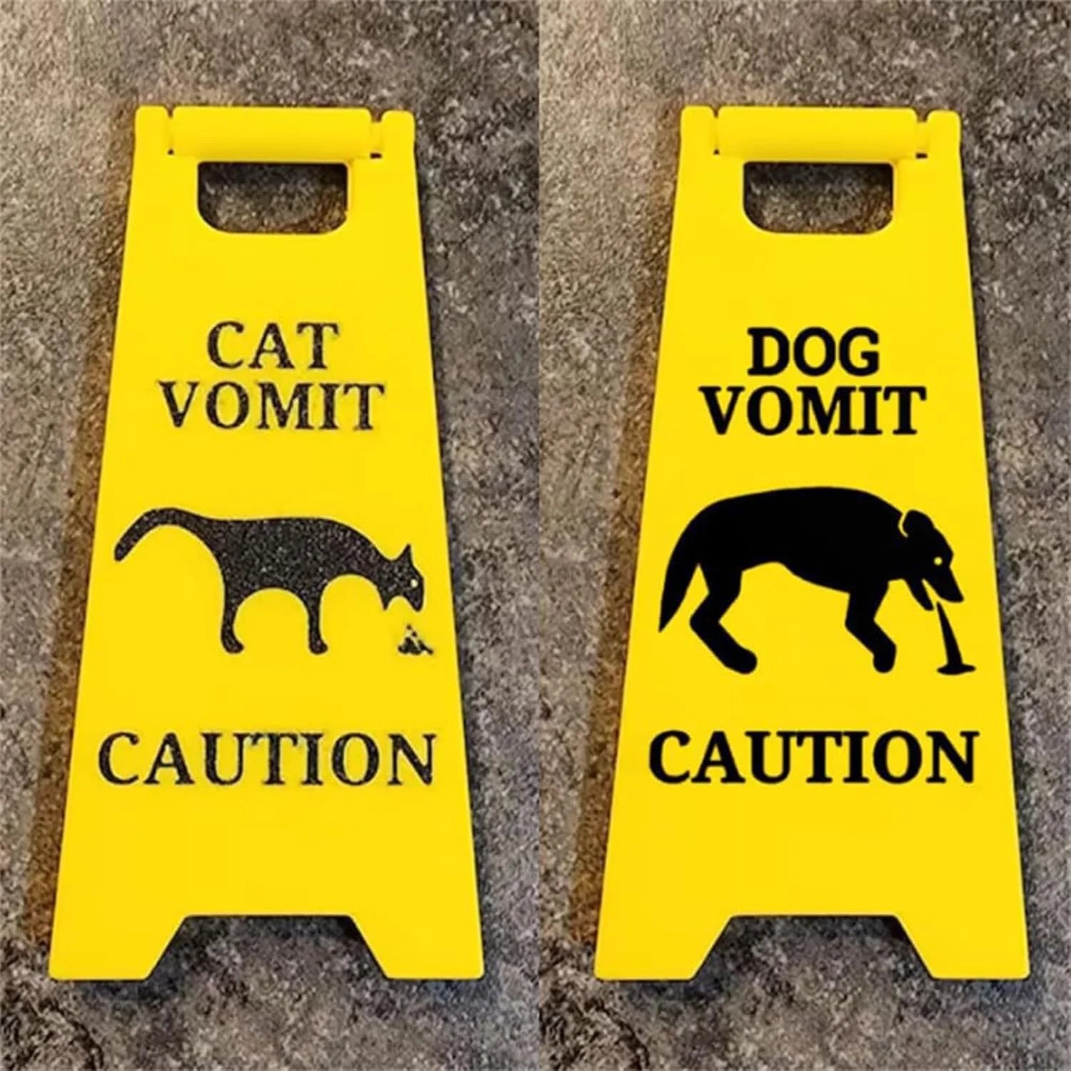 1Pc Cat Vomit Sign Funny Cat Dog Signs Decor, Yard Warning Sign Cat Vomit Sign
